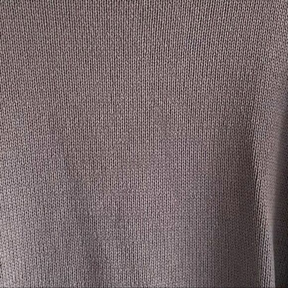 LUISA CERANO Wrap Sweater Tie Waist Cotton Grey 12 - Picture 4 of 5